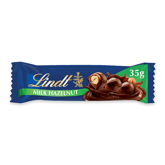 LINDT NOCCIOLATTE MILK HAZELNUT BAR (35g) x 18