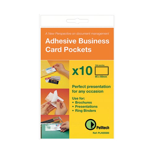 PELLTECH BUSINESS CARD HOLDER SIDE OPENING 60X95MM (PACK OF