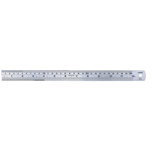 LINEX HEAVY DUTY RULER 30CM STAINLESS STEEL LXESL30