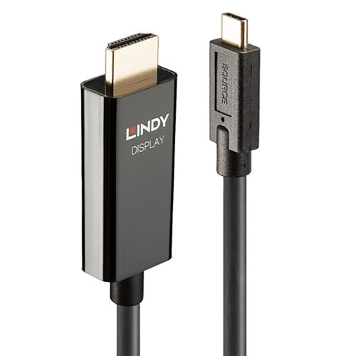 LINDY USB TYPE C TO HDMI 4K60 ADAPTER CABLE WITH HDR 5M BLAC