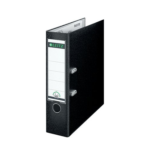 LEITZ 180 LEVER ARCH FILE POLY 80MM A4 BLACK (PACK OF 10) 10