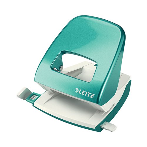 LEITZ NEXXT WOW METAL OFFICE HOLE PUNCH 30 SHEETS ICE BLUE 5