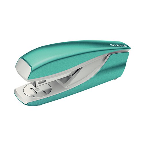 LEITZ NEXXT WOW METAL OFFICE STAPLER 30 SHEETS ICE BLUE 5502