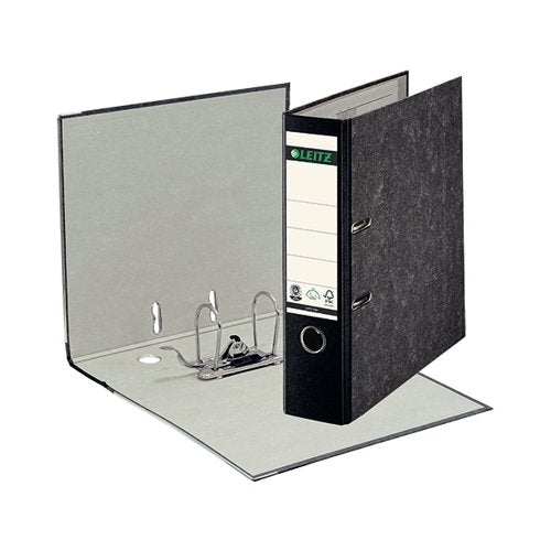 LEITZ 180 LEVER ARCH FILE 80MM BOARD A4 BLACK (PACK OF 10) 1