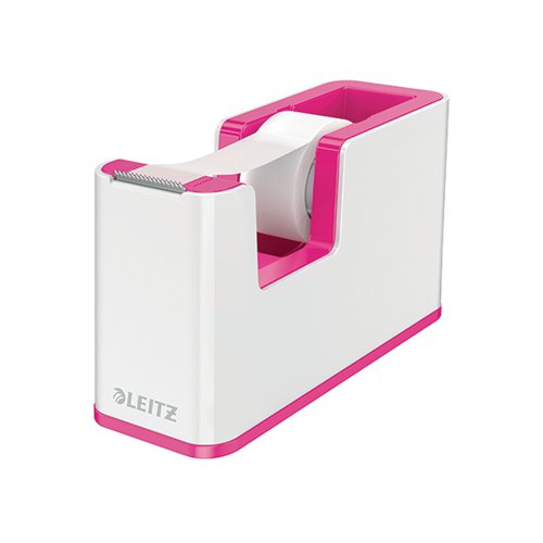 LEITZ WOW TAPE DISPENSER WHITE/PINK 53641023