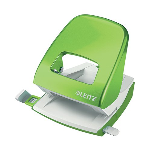 LEITZ NEXXT WOW METAL OFFICE HOLE PUNCH 30 SHEETS GREEN 5008
