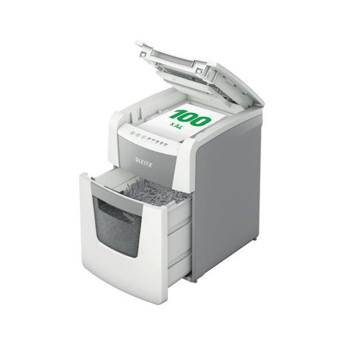 LEITZ IQ AUTOFEED OFFICE 100 MICRO-CUT P-5 SHREDDER WHITE 80