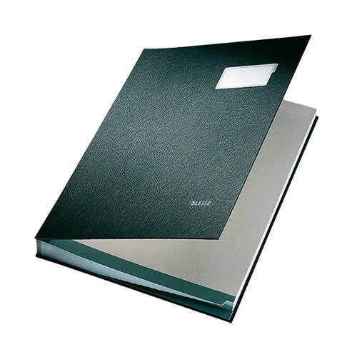 LEITZ HARD COVER SIGNATURE BOOK 240X340MM BLACK 57000095