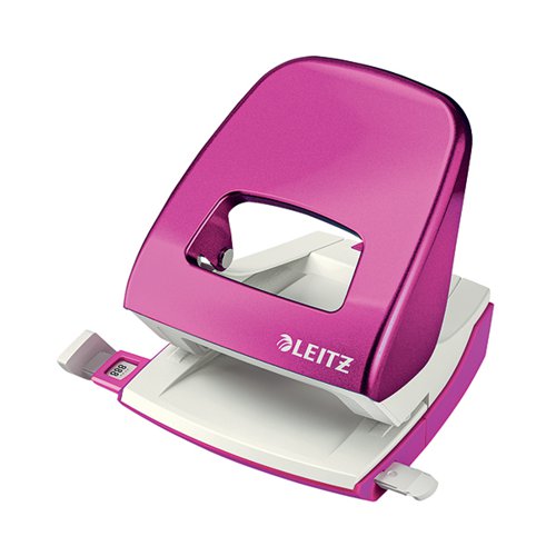 LEITZ NEXXT WOW METAL OFFICE HOLE PUNCH METALLIC PINK 500810