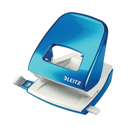 LEITZ NEXXT WOW METAL OFFICE HOLE PUNCH METALLIC BLUE 500810
