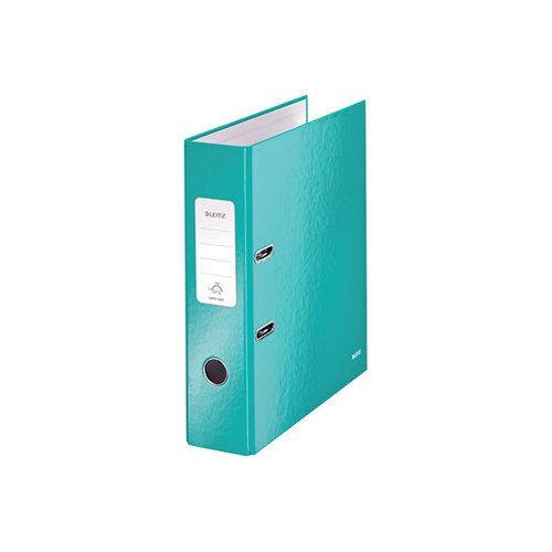LEITZ WOW 180 LEVER ARCH FILE 80MM A4 ICE BLUE (PACK OF 10)