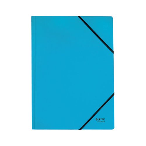 LEITZ RECYCLE CARD FOLDER ELASTIC BANDS A4 BLUE (PACK OF 10)