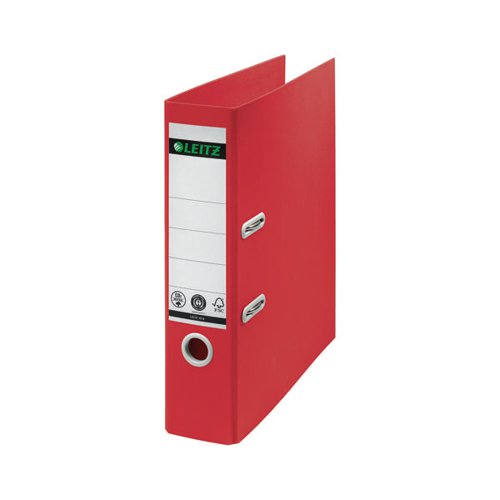 RECYCLE COLOURS LEVER ARCH FILE A4 80MM RED (PACK OF 10) 101