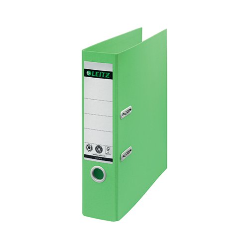 LEITZ RECYCLE LEVER ARCH FILE A4 80MM GREEN (PACK OF 10) 101