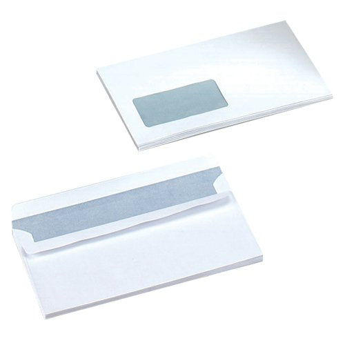 5 STAR OFFICE ENVELOPES WALLET SELF SEAL WINDOW 80GSM DL 220