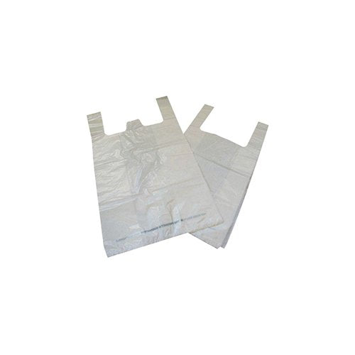 CARRIER BAG BIODEGRADABLE WHITE (1000 PACK) MA21135