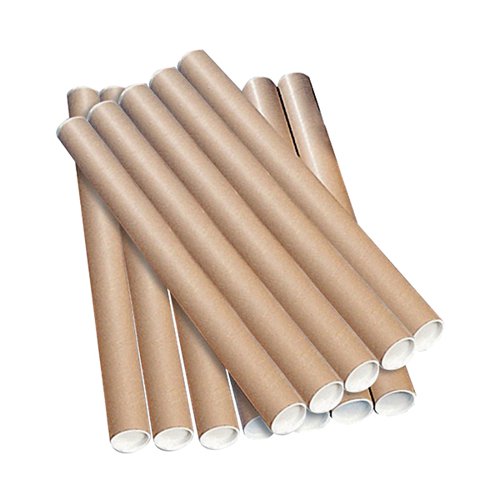 POSTAL TUBE 760X76MM BROWN KRAFT (PACK OF 12) PT-076-15-0760
