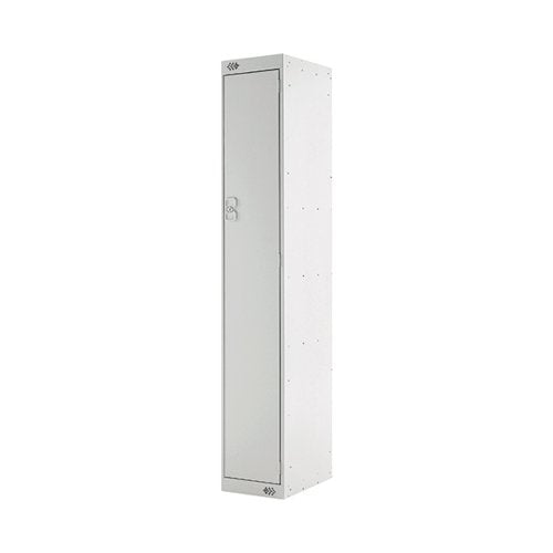 SINGLE COMPARTMENT LOCKER 300X300X1800MM LIGHT GREY DOOR MC00002