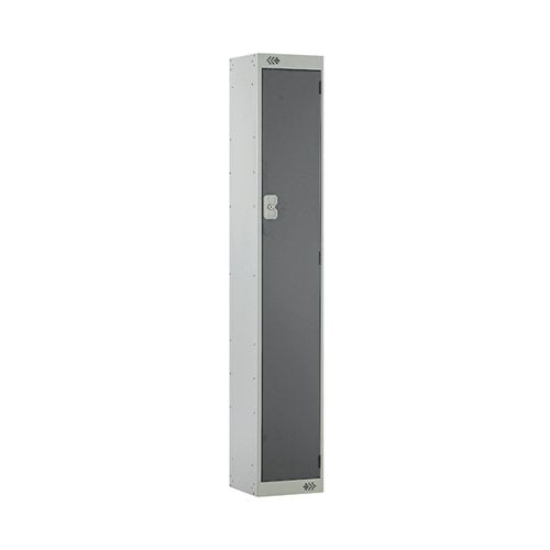 SINGLE COMPARTMENT LOCKER 300X300X1800MM DARK GREY DOOR MC00003