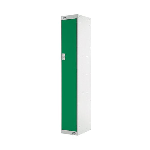 SINGLE COMPARTMENT LOCKER 300X300X1800MM GREEN DOOR MC00004