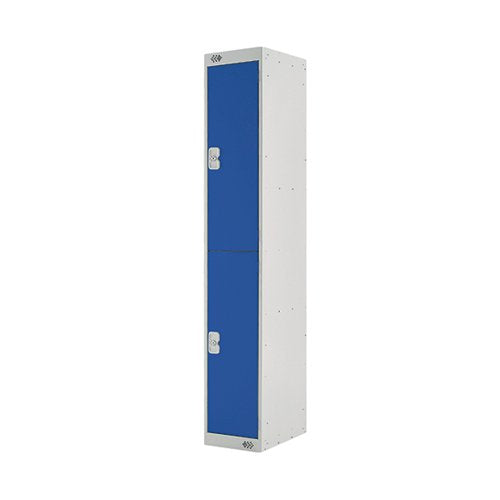 TWO COMPARTMENT LOCKER 300X300X1800MM BLUE DOOR MC00007
