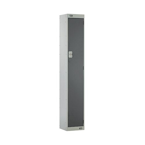 SINGLE COMPARTMENT LOCKER 300X450X1800MM DARK GREY DOOR MC00039