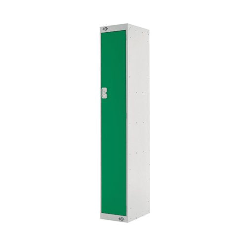 SINGLE COMPARTMENT LOCKER 300X450X1800MM GREEN DOOR MC00040