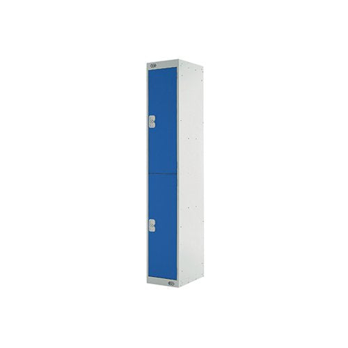 EXPRESS STANDARD LOCKER 2 DOOR 300X300X1800MM LIGHT GREY/BLU