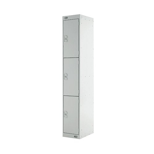 EXPRESS STANDARD LOCKER 3 DOOR 300X300X1800MM LIGHT GREY MC0