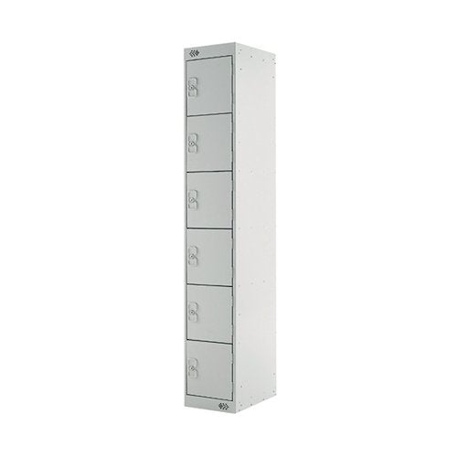 SIX COMPARTMENT EXPRESS STANDARD LOCKER 300X300X1800MM LIGHT