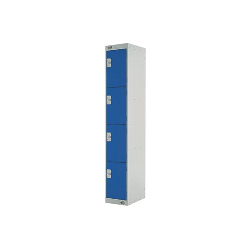 FOUR COMPARTMENT EXPRESS STANDARD LOCKER 300X450X1800MM BLUE