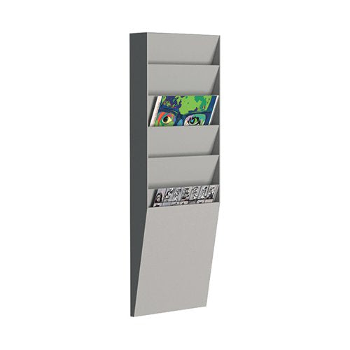 FAST PAPER A4 DOCUMENT CONTROL PANEL 6 COMPARTMENTS GREY V16.02