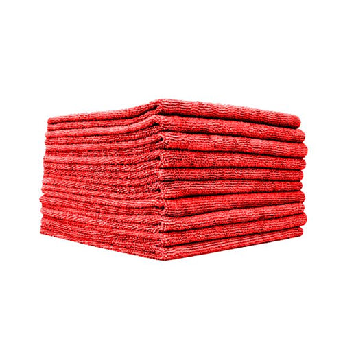 RED MICROFIBRE CLEANING CLOTHS (10-pack)