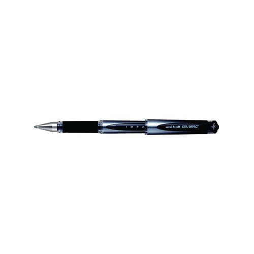 UNI-BALL GEL IMPACT 1.0MM BLACK ROLLERBALL PEN (12 PACK) 900