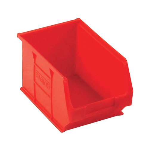 BARTON TC3 SMALL PARTS CONTAINER SEMI-OPEN FRONT 4.6L RED 15