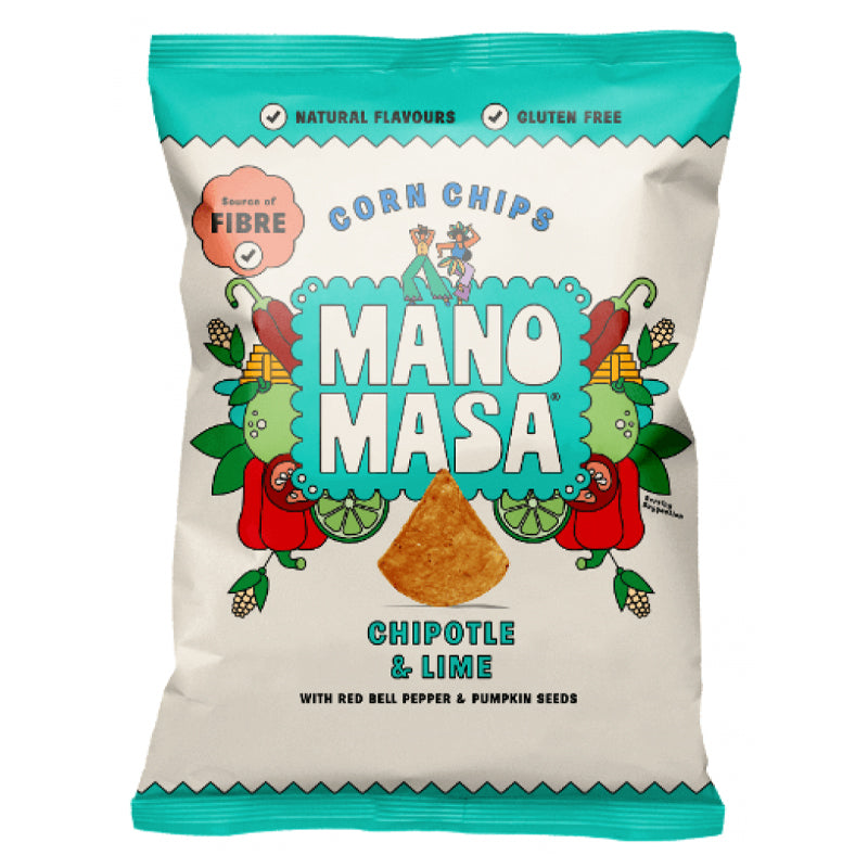 MANOMASA CHIPOTLE & LIME CORN CHIPS (35g) x 16