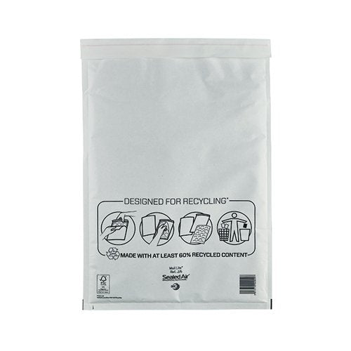 MAIL LITE BUBBLE POSTAL BAG WHITE J6-300X440 (PACK OF 50) 10