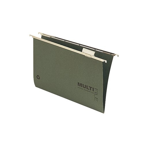REXEL MULTIFILE SUSPENSION FILE V BASE 15MM GREEN (PACK OF 5