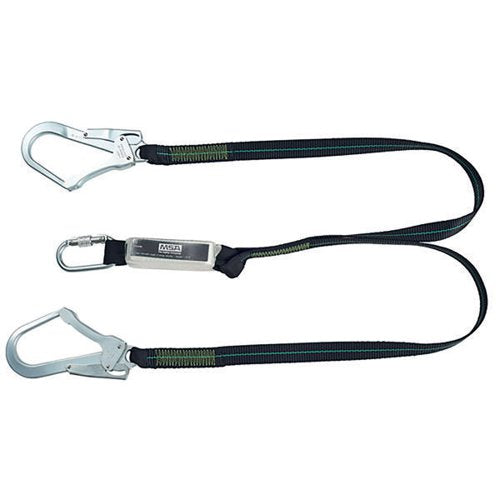 MSA 1.5M WEBBING TWIN LEG LANYARD CHROME MSA10185612