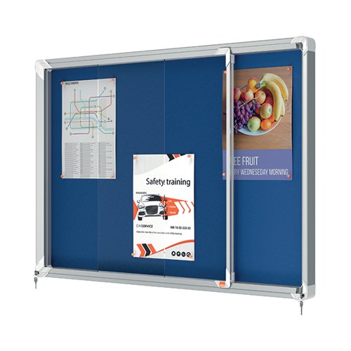 NOBO PREMIUM PLUS FELT LOCKABLE NOTICE BOARD 8XA4 1902565