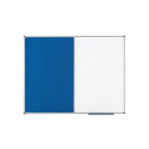 NOBO CLASSIC COMBI BLUE FELT/STEEL NOTICEBOARD 900X600MM 190