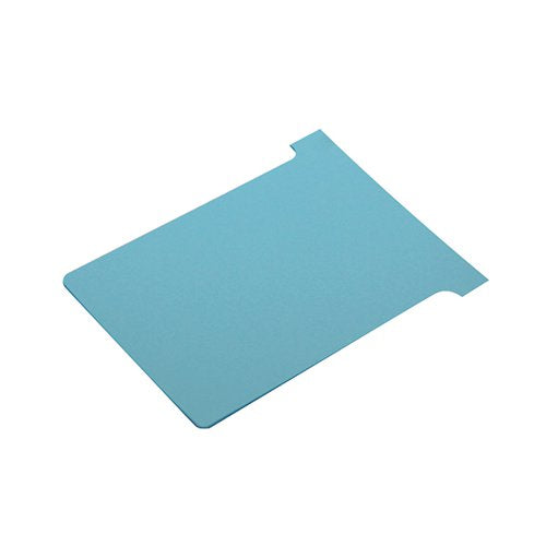 NOBO T-CARD SIZE 3 80 X 120MM LIGHT BLUE (100 PACK) 2003006
