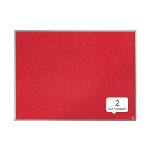 NOBO ESSENCE FELT NOTICE BOARD 1200 X 900MM RED 1904067