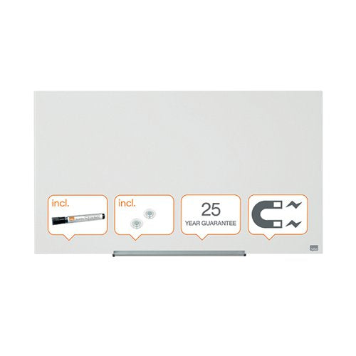 NOBO IMPRESSION PRO GLASS MAGNETIC WHITEBOARD 1000 X 560MM 1