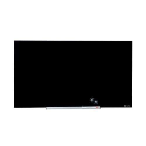 NOBO IMPRESSION PRO GLASS MAGNETIC WHITEBOARD 1260X710MM BLA