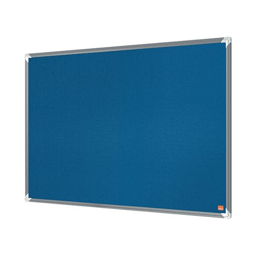 NOBO PREMIUM PLUS FELT NOTICE BOARD 2400 X 1200MM BLUE 19151