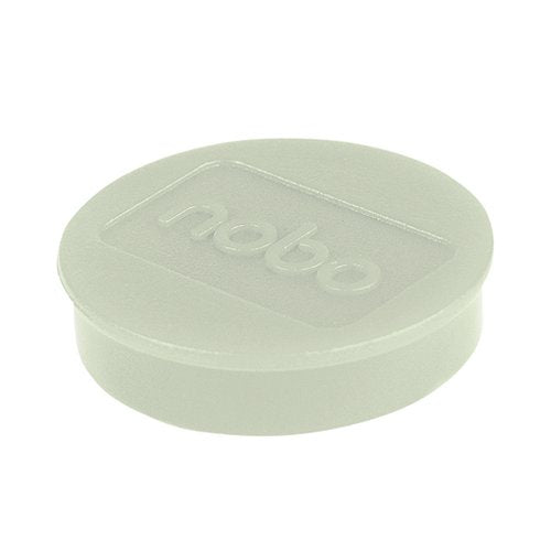 NOBO WHITEBOARD MAGNETS 38MM WHITE (10 PACK) 1915315