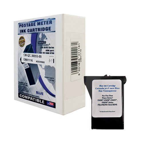 Q-CONNECT PITNEY BOWES REMANUFACTURED FRANKING INK BLUE K780003
