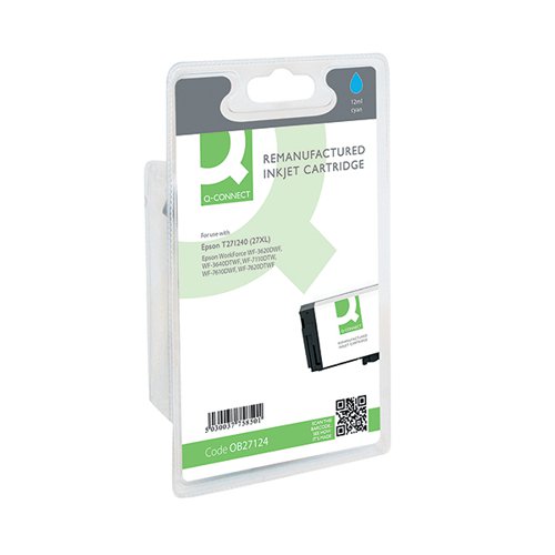 Q-CONNECT EPSON 27XL INKJET CARTRIDGE HIGH YIELD CYAN C13T271240-COMP