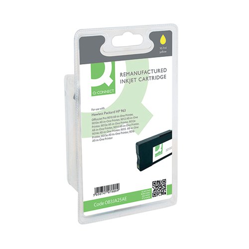 Q-CONNECT REMANUFACTURED INKJET CARTRIDGE YELLOW FOR HP 3JA25AE RM-QC-6814-00